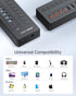 Powered USB 3.0 Hub, ACASIS 16 Port USB Hub with 60W Power Adapter, Wall Mount Support for PC and Laptop