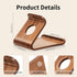 ZJL 16 15 14 13 12 11 Cell Phone Stand for Desk - Portable Wood Phone Holder for Bed Compatible with iPhone Pro Max