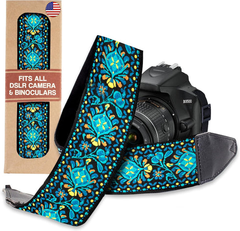 Art Tribute Padded Camera Strap for Photographers, Universal Fit Neck Shoulder & Crossbody Quick Release for DSLR