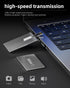 Bilious 2PCS 64GB 2.0 USB Flash Drive, Metal Credit Card Bank Card Style Thumb Drive Portable Key-Hole Design USB