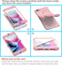 ORETECH iPhone 8 Plus/7 Plus Case, 360° Full Body Hard PC Silicone with 2 Pack 9H Tempered Glass Protector, Rosegold