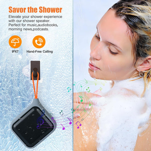 Waterproof Portable Bluetooth Speaker, 8W Big Sound, 20H Playtime, BT 5.3, TWS for Outdoor, Travel, Hiking
