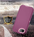 ouyncase 16e 17e 3-Layer 16e/17e,WineRedPink Phone Case for iPhone Case & iPhone Case with HD Screen Protector, Heavy
