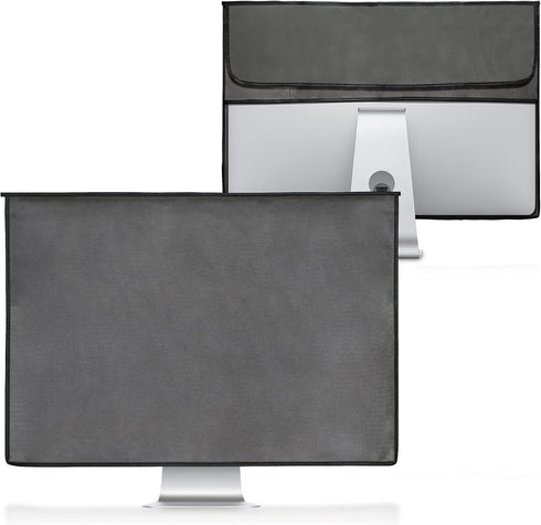 24-26" 3-IN-1 kwmobile Cover Compatible with monitor - Case with Storage for Mouse, Keyboard - Dark Grey