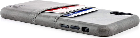 Dockem Wallet Case for iPhone XR (6.1"), Built-in Metal Plate for Magnetic Mounting & 2 Credit Card Holders