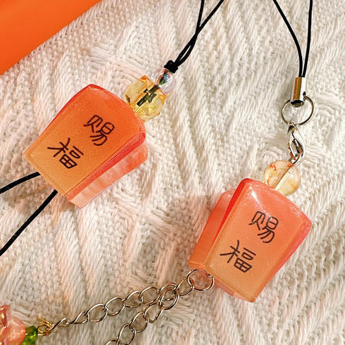 Misright Wishing Lamp Bead Pendant Phone Chain Hangings Rope Phone Chain Strap Bag Decoration Lanyard Keychain