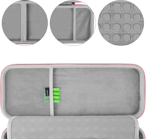 Geekria Hard Case for Logitech K380/k380s Keyboard + M350/M350s Mouse, Pebble 2 Combo, Protective Travel Bag (Pink)