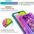 Gradient Quicksand Glitter Phone Case for Samsung Galaxy A03S, Durable Girls Cute Case with HD Screen Protector,