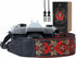 Padwa Lifestyle Camera Strap - 2" Wide Red Vintage Jacquard Embroidery Flower Strap with Genuine Leather Head,