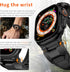 Rubber Band Compatible with Apple Watch Band 49mm 46mm 45mm 44mm 42mm, Silicone Sport Bands for Men
