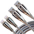 Metal Braided USB Fast Charging Cable - Durable 6ft Tangle Free Heavy Duty USB2.0 Sync Charger Cords (2-pack)