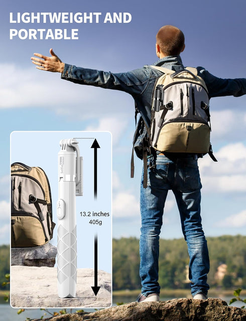 SelfieShow 71" All-in-1 Selfie Stick, Smartphone Tripod Stand with Remote, Travel Tripod for iPhone, Extendable Cell