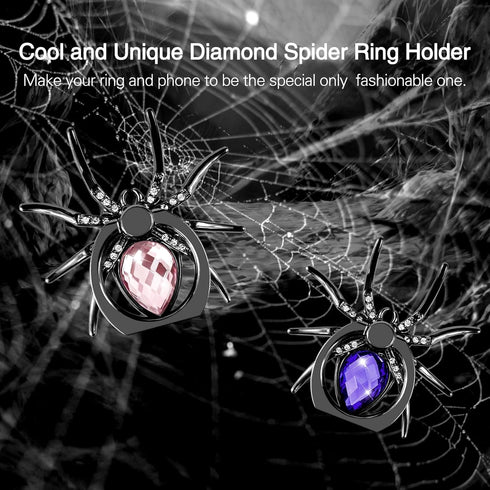 Aircawin 2pcs 4pcs Spider Cell Phone Finger Holder Stand,Cute Cool Phone Ring Holder Stand Animal Phone Grip Kickstand