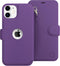 Compatible iPhone 11 Wallet Case for Women and Men, Slim Durable Faux Leather Flip Case with Card Holder, Purple