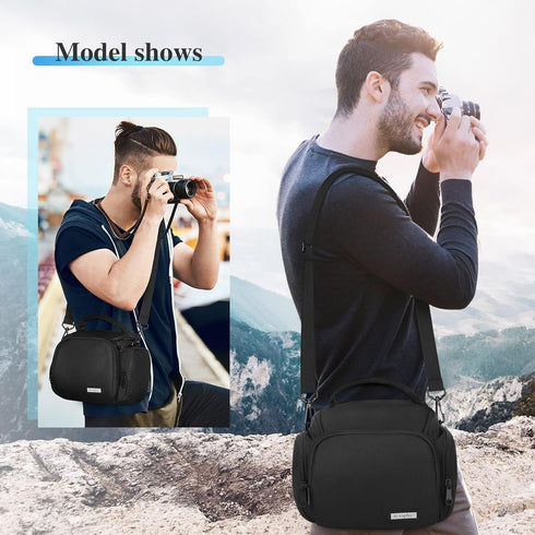 G-raphy Camera Bag Case, Shoulder Bag for DSLR SRL Photography Accessories with Removal Straps for Women Men