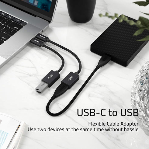 Syntech USB C to USB Adapter, 2 Pack USB C to USB3,USB Type C to USB,Thunderbolt 3 to USB Female Adapter OTG Cable Compatible with iPhone 15 Pro Max, iPad Mini 6, MacBook Pro, Air and More