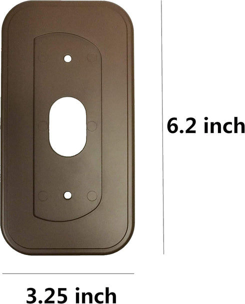 Wall Plate with 30 Degree Angle Mount for Nest Hello Video Door Bell in Coffee