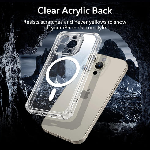 ESR Armor Series Case Set for iPhone 15 Pro Max, Clear, MagSafe Compatible, Full-Coverage, Scratch Resistant, Lens