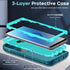 LeYi Compatible for Galaxy S9 Case, 3 in 1 Full Body Shockproof Rubber Dustproof Rugged Defender Protection Case (Teal
