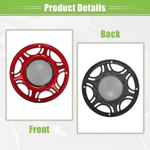 ACROPIX Pack of 4 Universal 6" Car Speaker Grills Cover Mesh Round Audio Speaker Protector Case