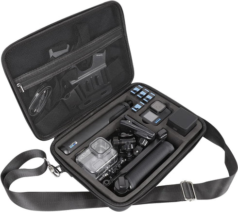 PellKing Large Carrying Surface-Waterproof Case for GoPro 12, 11, 10, 9 Camera, Hard Shell Bag with EVA Liner, Fully