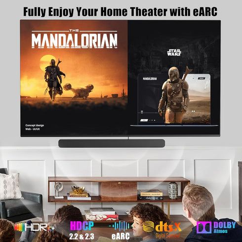8K 10 4-Pack, 2.1 8K@60Hz, 4K@120Hz, HDR10+, 3D, 2.3 PS5, HDMI Cable FT HDMI Gaming Cord, Support Dynamic SBTM, VRR