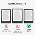 kwmobile (2022/2024) Cover Compatible with Amazon Kindle Cover - eReader Case - Dandelion Love Grey
