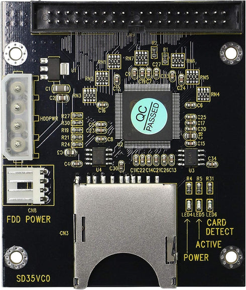 GINTOOYUN SD SDHC SDXC MMC to 3.5" 40Pin Male IDE Adapter Card SD Memory Card to IDE Hard Disk Drive Adapter