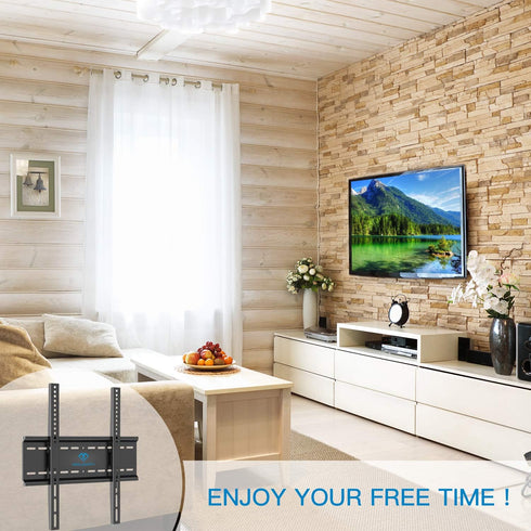 PERLESMITH Fixed TV Wall Mount Bracket, Low Profile for 26-60 inch LED LCD OLED TVs up to 115lb