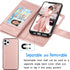 Tekcoo Wallet Case for iPhone 11 (6.1 inch) 2019, Luxury ID Cash Credit Card Slots Holder, Rose Gold