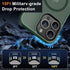 MOCCA Slim Shockproof Case for iPhone 13 Pro Max 6.7", Midnight Green, with MagSafe, Glass Screen & Camera Lens