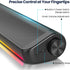 GTIMLMC Computer Speakers for Desktop, Stereo Sound PC Speakers with RGB LED Light, Type C-USB Input, Easy-Control