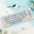 MOA Keycaps, PBT Keycaps, 148 Keys Blue White Cute Custom Gaming Keycaps Dye Sublimation for ANSI Layouts Cherry