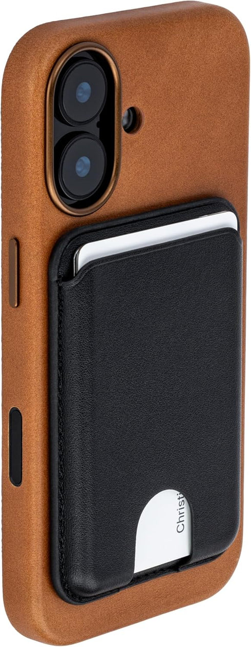 Dockem 17 Genuine Leather Case for iPhone Compatible with MagSafe, with Capacitive Camera Control Button (MSGL, Light