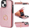 Folosu Compatible with iPhone 15 Case Wallet with Card Holder, 360Rotation Finger Ring