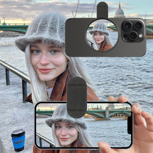 Yeecuem 16 15 14 13 Portable Phone Rear Camera Selfie Mirror, Check Your Look Using the Back Camera, Compact Phone