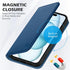 SHIELDON 15 2023, 15 6.1" Case for iPhone Genuine Leather Wallet Foldable Case with Kickstand RFID Blocking Card Holder
