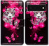 Google Pixel 6 Case, White Tiger Butterfly Leather Flip Wallet Cover with Card Slot and Kickstand