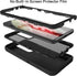 MXX Case Compatible with Galaxy S21 Ultra, 3-Layer Heavy Duty Body Bumper Cover, Shock Protection, Dust Proof (Black)