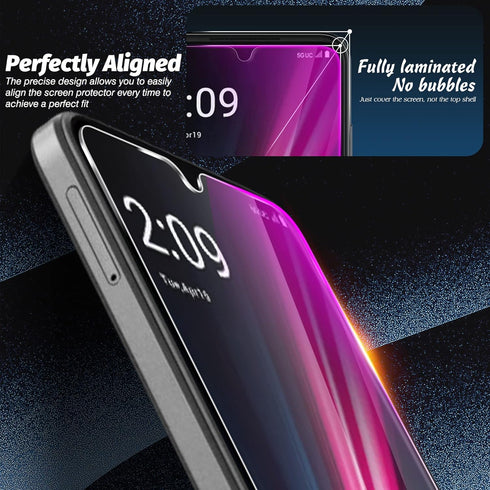 Orzero (4 Pack) Tempered Glass Screen Protector for T-Mobile REVVL 6x Pro 5G / REVVL 6 Pro 5G, 9H HD