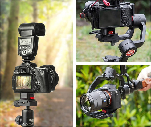 Quick Release Plate, Camera Tripod Mount Arca Swiss QR Plate Compatible with Canon Sony Nikon Pentax DSLR/SLR