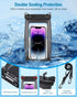 Large Universal Waterproof Phone Pouch, IPX8 Dry Bag with Wide Lanyard for Swimming and Rafting