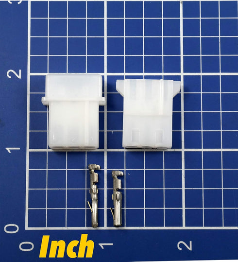 Strobe 3 Pin Connector AMP Power Supply Bulb, Female Male Sockets Pin for Whelen, Pack of 3 Set