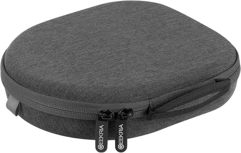 Geekria Shield Hard Shell Case for Bose QuietComfort 45, 35 II, & Gaming - Dark Grey Travel Bag with Cable Storage.