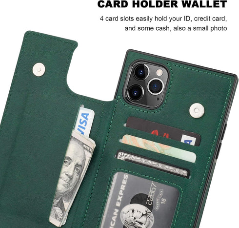 Bocasal Crossbody Wallet Case for iPhone 11 Pro Max, Credit Card Holder, PU Leather Kickstand, Shockproof Detachable