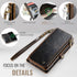 Defencase iPhone 11 Wallet Case, RFID Blocking Card Holder for Women and Men, PU Leather Magnetic Snap Flip Case, Coffee