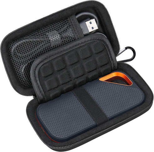 Lacdo Hard Carrying Case for SanDisk Extreme Pro/SanDisk Extreme Portable External SSD, 500GB 1TB 2TB 4TB USB-C, EVA