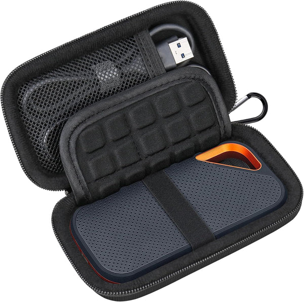 Lacdo Hard Carrying Case for SanDisk Extreme Pro/SanDisk Extreme Portable External SSD, 500GB 1TB 2TB 4TB USB-C, EVA