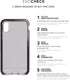 tech21 Protective Back Case Cover for Apple iPhone Xs Max, Thin Evo Check Pattern, Smokey Black