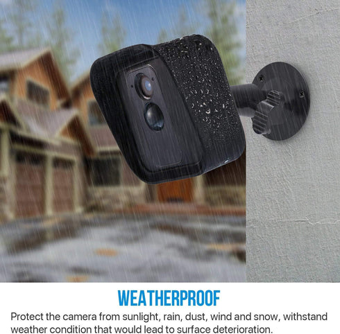 Frienda 360 Degree Adjustable Wall Mount Bracket and Silicone Protective Skin for Blink XT Indoor/Outdoor Security Camera (3, Black)